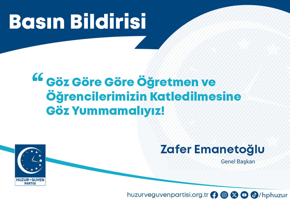 Göz Göre Göre Öğretmen ve Öğrencilerimizin Katledilmesine Göz Yummamalıyız!